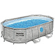 BESTWAY Power Steel Swim Vista piscină cu fereastră 427x250x100 14x8FT 7in1