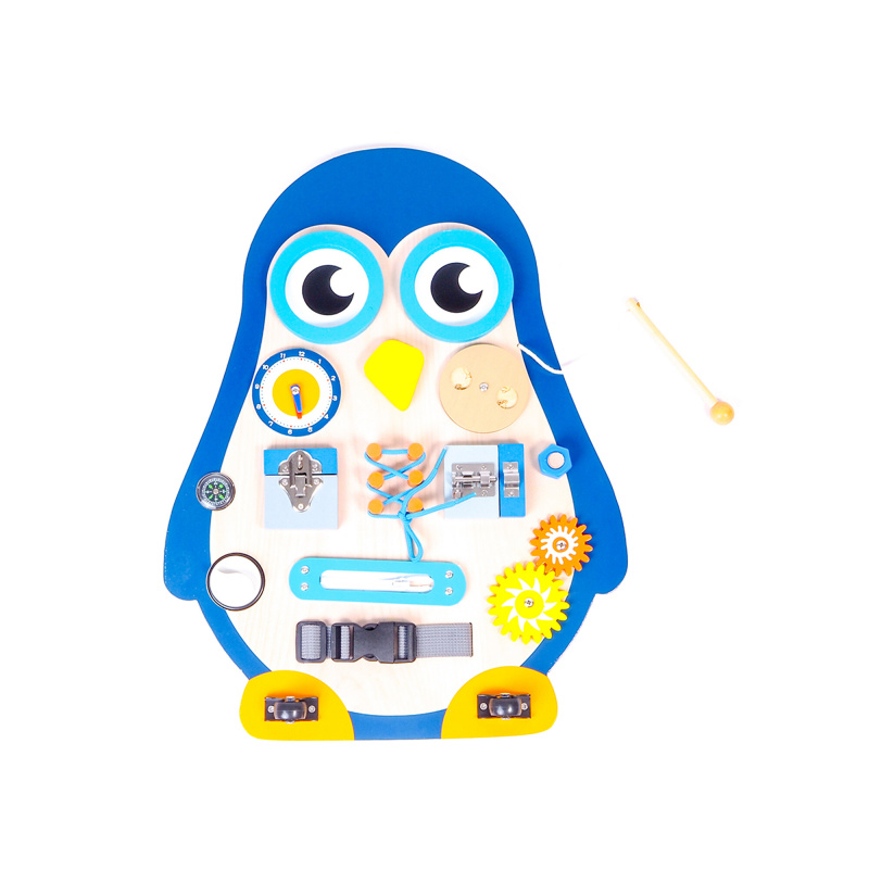 Aga4Kids Tablă Montessori din lemn Pinguin