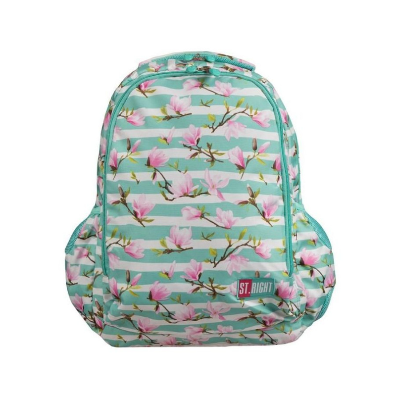 St.RIGHT Rucsac școlar cu două compartimente Flower Magnolia