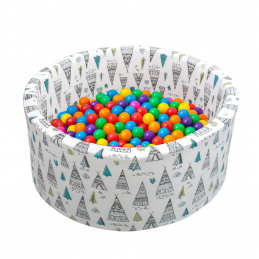 Piscină uscată Aga 90x40 cm cu bile Teepee