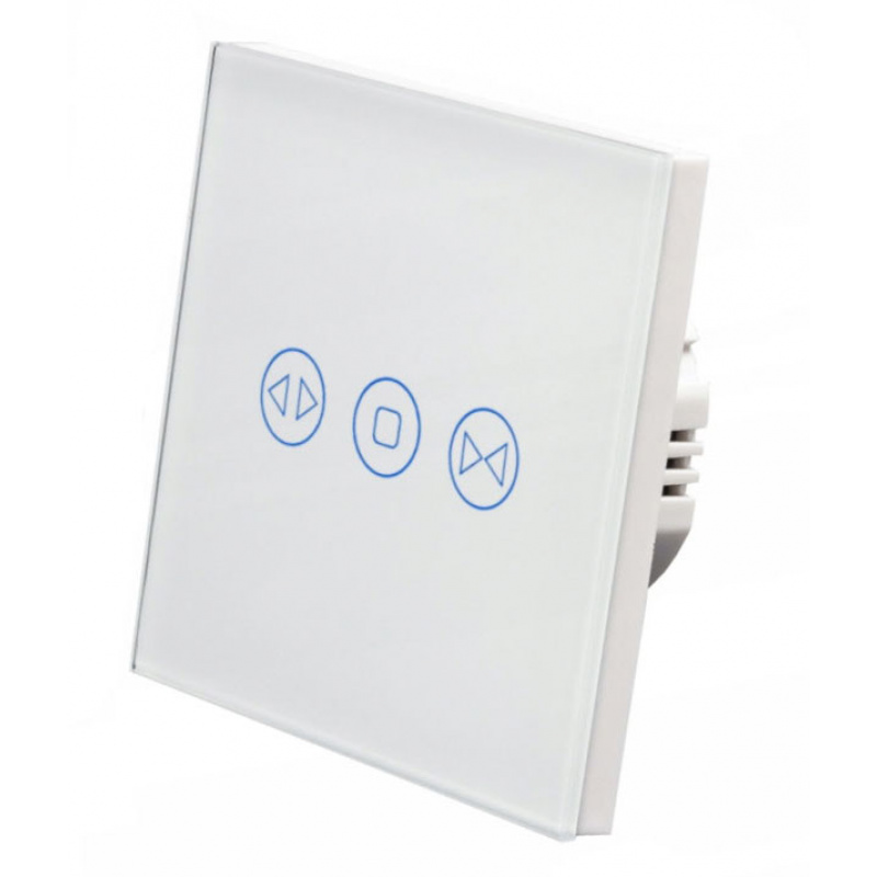 Comutator tactil din sticlă pentru jaluzele WIFI - alb