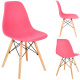 Scaun din plastic scandinav EVA roz