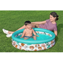 Piscină gonflabilă pentru copii 102x25cm Peștișori BESTWAY + Petic de reparație