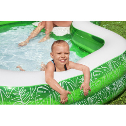 Piscină de grădină pentru copii 6+ Tropical Paradise 231x51 BESTWAY + Scaun gonflabil + Suport pentru băutură