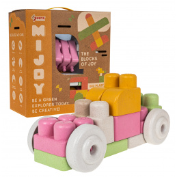 Blocuri BIO pentru copii 18m+ Set mare 43 buc. + Culori pastelate + Margini rotunjite + Bioplastic