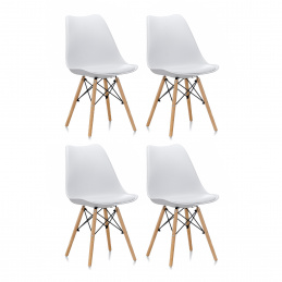 Aga 4x Jídelní židle MR2035 Bílá