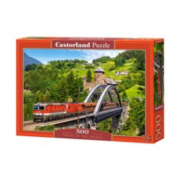 CASTORLAND Puzzle 500 de piese - Tren pe pod