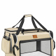 Tresko Cușcă de transport pentru câini și pisici 92x63x63 cm Bej