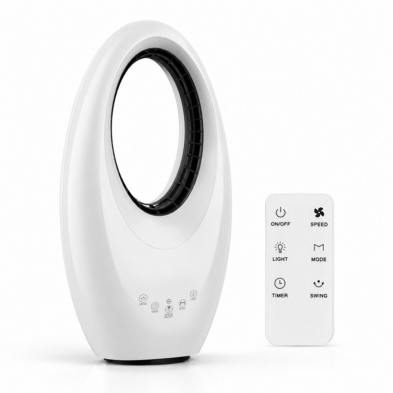 Ventilator de podea fără elice Aga Alb