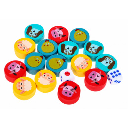 Set de jocuri de societate din lemn 6 în 1 pentru copii Trylma Șerpi și scări Șah Chinezesc GO