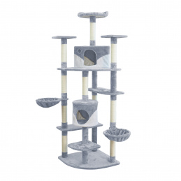 Aga Scratcher pentru pisici 200 cm Alb-Gri