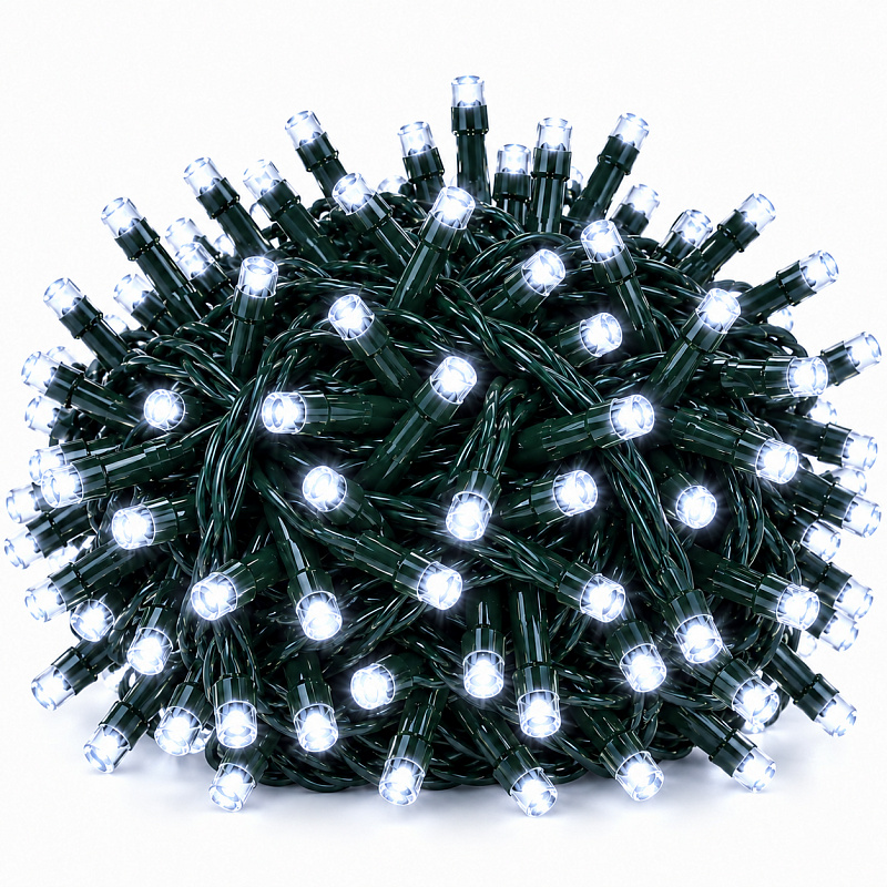 Aga Ghirlandă de Crăciun 300 LED cu efect sclipitor Alb rece