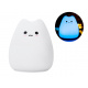 Aga Lumină de noapte tactilă Little Cat - LED din silicon
