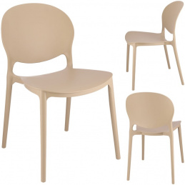 Scaun JUSTIN din plastic bej