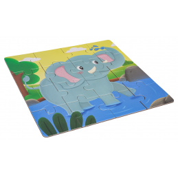 Puzzle Magnetice cu Animale + Cărticică