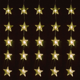 Linder Exclusiv Perdea luminoasă de Crăciun Stele 80 LED Alb cald