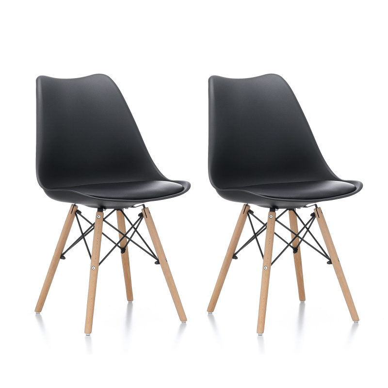 Aga 2x Scaun de masă MR2035 Negru