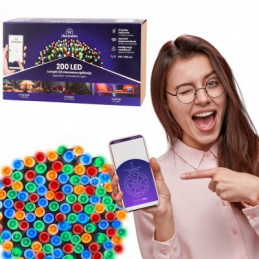 Becuri 200 LED - multicolor - controlate prin aplicație