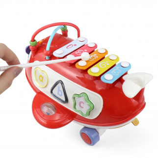 Aga4Kids Avion interactiv cu xilofon Roșu