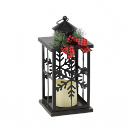 Aga Lanternă de Crăciun LED din metal Negru