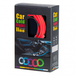 LED iluminare ambientală pentru mașină / auto USB / bandă 12V 3m roșie