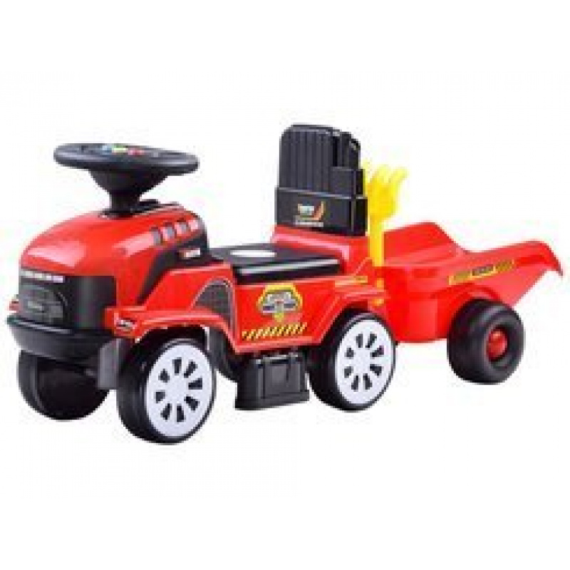 TRAKTOR Vehicul de împins cu remorcă ZA3746 - Roșu