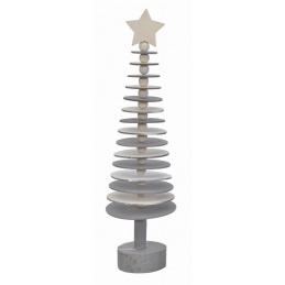 Brad de Crăciun din lemn de 40 cm festiv