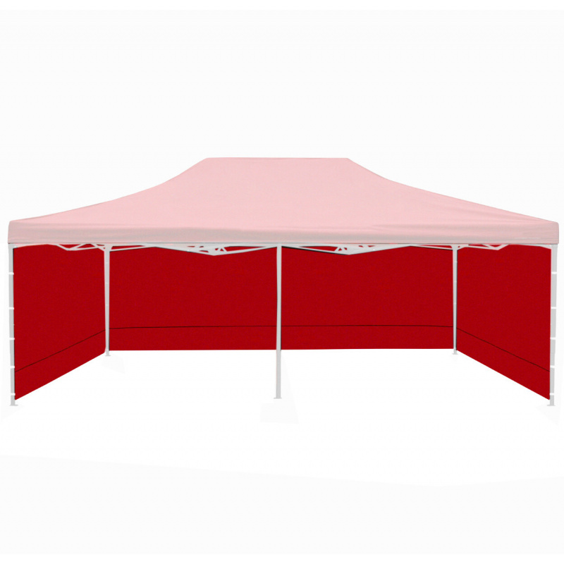 Aga Pereți laterali pentru stand de vânzare 3x6m Roșu