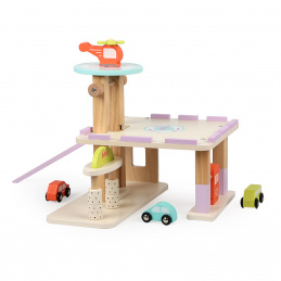Aga4Kids Garaj din lemn cu stație de alimentare