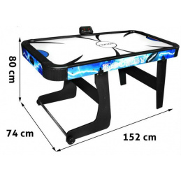 Hochei de masă pentru copii + Masă de joc din MDF + Contor electronic de puncte + Joc de familie Air Hockey 152x74x80cm
