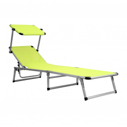Aga Șezlong de grădină reglabil GARDEN EXCLUSIVE MC372310GG Galben Verde