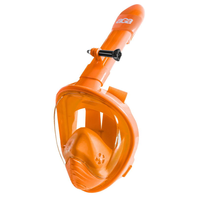 Aga Mască de snorkeling pentru copii cu față întreagă XS Portocalie