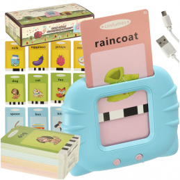 Aga Cititor audio pentru carduri educaționale + 112 bucăți Albastru