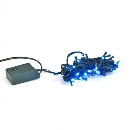 E10A LAMPKI CHOINKOWE NIEBIESKI 50LED 5M
