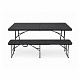 Set de bere pliabil din plastic Aga Negru