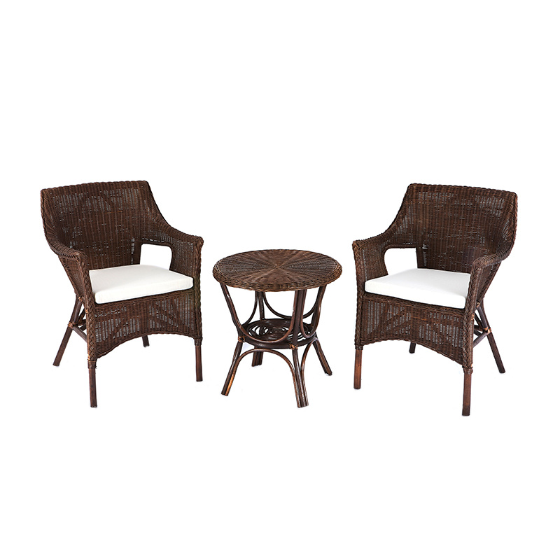 Set mobilier Aga Ratan LARUS Maro închis/Alb