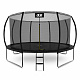 Aga SPORT EXCLUSIVE Trambulină 366 cm Negru + plasă de protecție + scară - CALITATEA a II-a