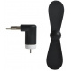 Mini ventilator microUSB negru ISO 5770