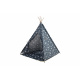 Aga4Kids Cort Teepee pentru Copii Stele Albastru Închis