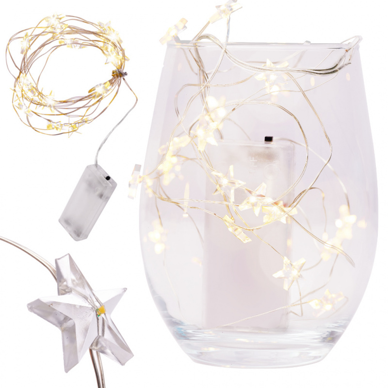 Aga LED Decorativ Fir Stele 20 LED Alb cald