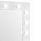 Aga Masă de toaletă cu oglindă și iluminare + taburet MRDT11-MW Alb Mat