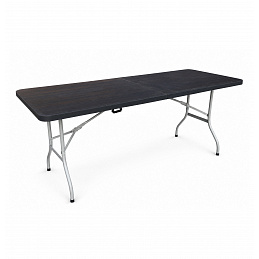 Aga Masă de grădină pliabilă 180x74x74 cm cu imitație de lemn Negru Aga Masă de grădină pliabilă 180x74x74 cm cu imitație de lemn Negru