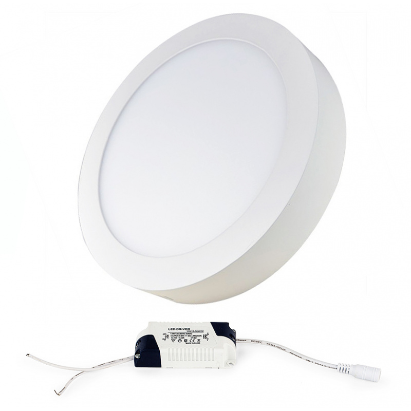 Panou LED ROTUND BRGD0120 300x35mm aplicat - 24W - 230V - 1700Lm - caldă