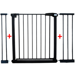 POARTĂ DE SIGURANȚĂ S3 NEAGRĂ pentru scări, uși 79-115 cm extensibilă de protecție