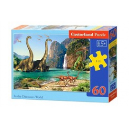 CASTORLAND Puzzle 60 de piese - În lumea dinozaurilor