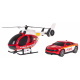 Set Elicopter + Mașinuță Pompieri