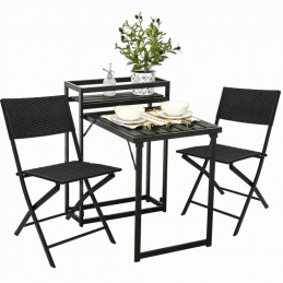 Mobilier pentru balcon set 2 scaune și masă