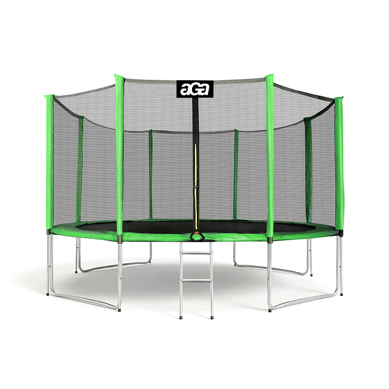 Aga SPORT PRO Trambulină 366 cm Verde deschis + plasă de protecție + scară