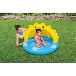 Piscină gonflabilă pentru copii Soare 2+ BESTWAY 101x97x71 + Acoperiș detașabil + Fund gonflabil