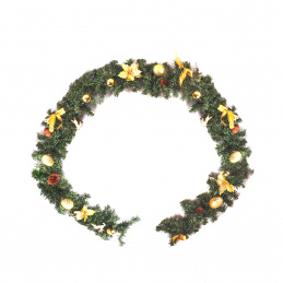 Ghirlandă de Crăciun Aga 180 cm Aurie